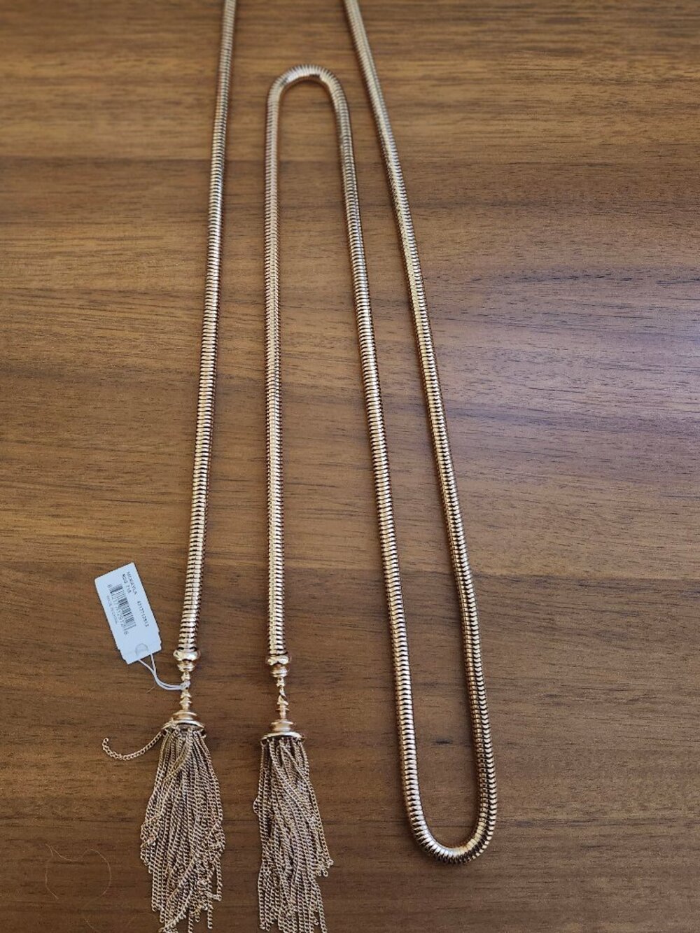 Kendra Scott Tassel Rose Gold Long Lariat Necklace